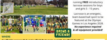 Come &amp; Try Lacrosse FREE Sessions Caulfield North Lacrosse
