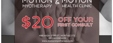 20% off Initial Clinical Myotherapy Northcote Weight Lifting
